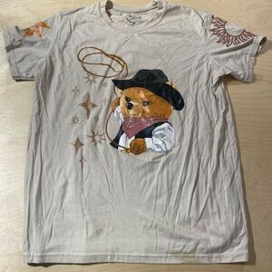 Blessed Queen Cowboy Bear Graphic T-Shirt Large (NX)
